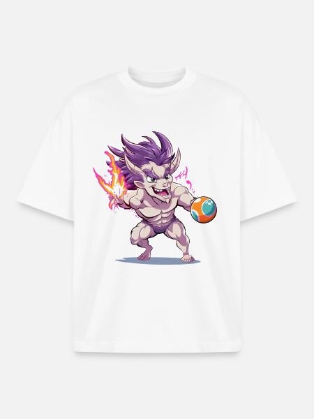 Flammenkobold Arena Held - Boxy Heavyweight Unisex Organic T-Shirt von Stanley/Stella - Weiß