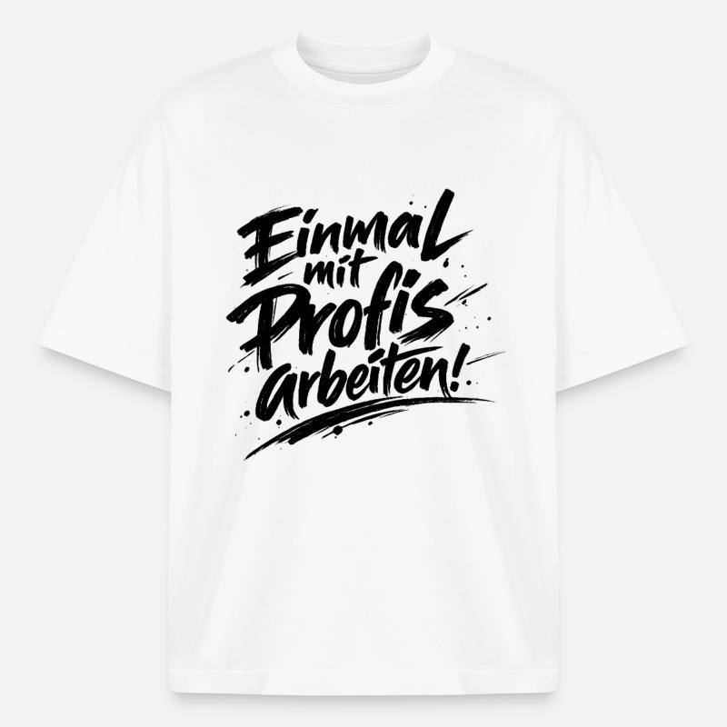 Einmal mit Profis arbeiten Katastrophe Facepalm - Boxy Heavyweight Unisex Organic T-Shirt von Stanley/Stella - Weiß