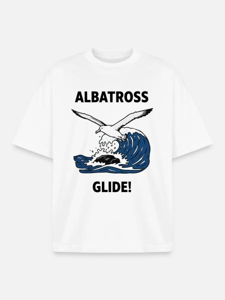 Albatros, Heuler, Seegleit-Albatros - Boxy Heavyweight Unisex Organic T-Shirt von Stanley/Stella - Weiß