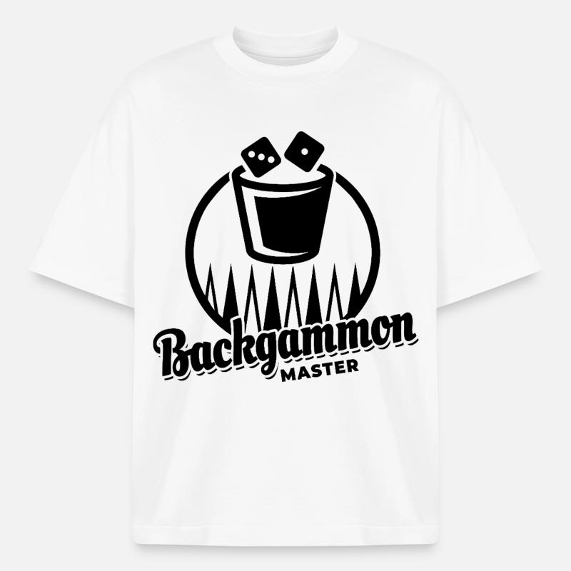 Backgammon Master | Brettspiel | Geschenk - Boxy Heavyweight Unisex Organic T-Shirt von Stanley/Stella - Weiß