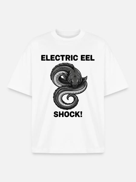 Electric Eel Shock Eel - Boxy Heavyweight Unisex Organic T-Shirt by Stanley/Stella - white