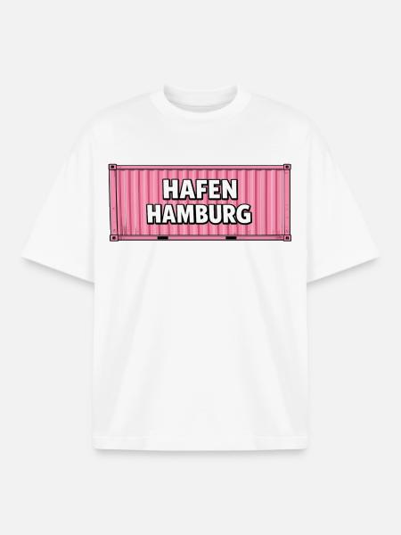 Hafen Hamburg Pink Container - Boxy Heavyweight Unisex Organic T-Shirt von Stanley/Stella - Weiß