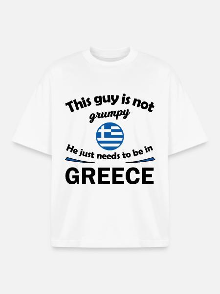 Greece Fans - Boxy Heavyweight Unisex Organic T-Shirt by Stanley/Stella - white
