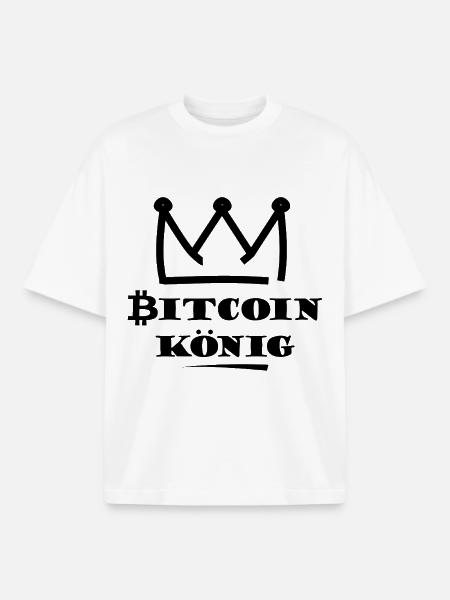Bitcoin Silhouette Nachtstil - Boxy Heavyweight Unisex Organic T-Shirt von Stanley/Stella - Weiß