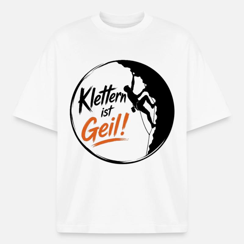 Klettern2 - Boxy Heavyweight Unisex Organic T-Shirt von Stanley/Stella - Weiß