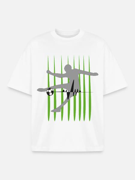 Kicker Herzschlag Fußball Pulsschlag - Boxy Heavyweight Unisex Organic T-Shirt von Stanley/Stella - Weiß