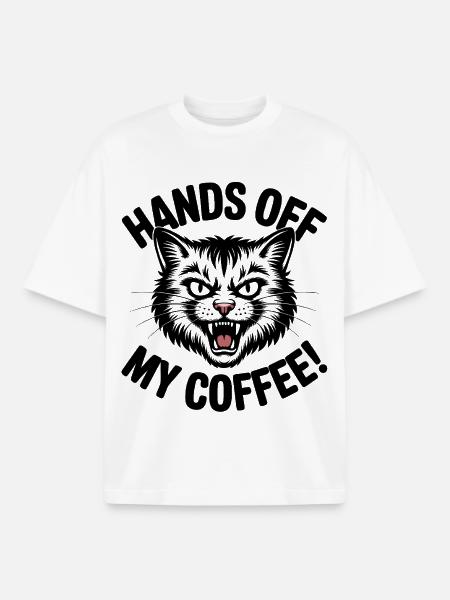 Away from my coffee - Boxy Heavyweight Unisex Organic T-Shirt by Stanley/Stella - white