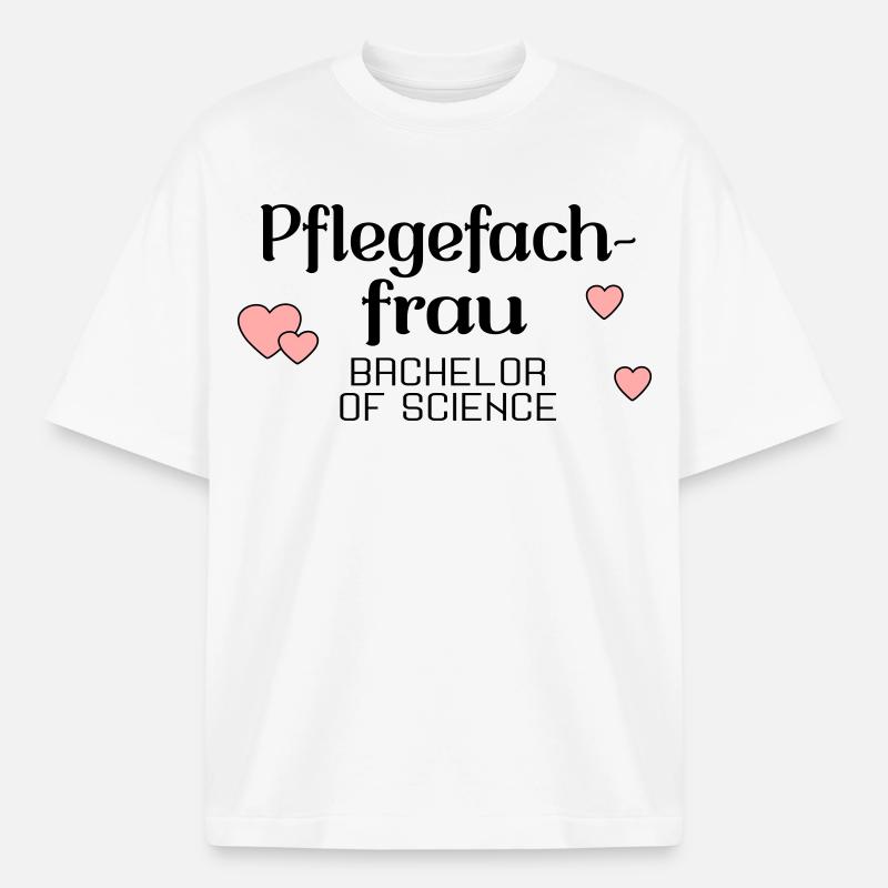 Bachelorstudium Pflege - Abschluss Pflegefachfrau - Boxy Heavyweight Unisex Organic T-Shirt von Stanley/Stella - Weiß