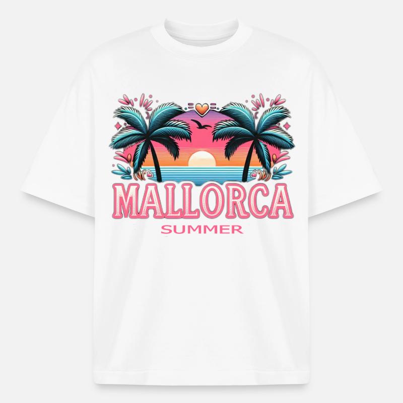 Mallorca - Boxy Heavyweight Unisex Organic T-Shirt von Stanley/Stella - Weiß