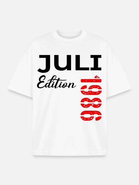 40th birthday July 1986 - Boxy Heavyweight Unisex Organic T-Shirt by Stanley/Stella - white