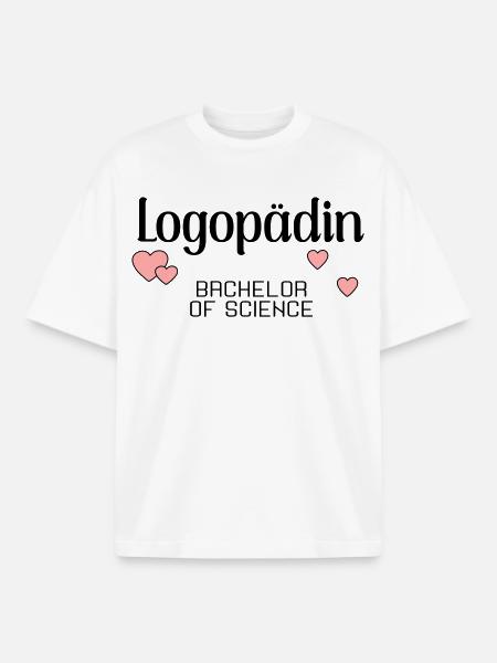 Bachelorstudium Logopädie Logopädin - Boxy Heavyweight Unisex Organic T-Shirt von Stanley/Stella - Weiß