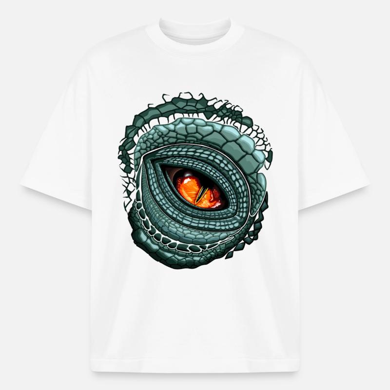 Primal Eye Predator - Boxy Heavyweight Unisex Organic T-Shirt by Stanley/Stella - white