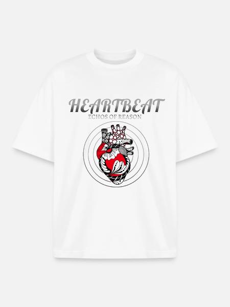 HEARTBEAT - Echos of Reason - Boxy Heavyweight Unisex Organic T-Shirt by Stanley/Stella - white