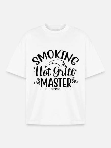 Smokin Hot Old Master Tea - Boxy Heavyweight Unisex Organic T-Shirt by Stanley/Stella - white