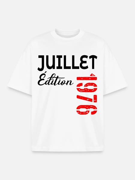 July 1976 - 50th Anniversary - Boxy Heavyweight Unisex Organic T-Shirt by Stanley/Stella - white