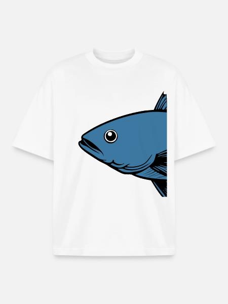 Cod Fish Fishing Hobby Gift Idea - Boxy Heavyweight Unisex Organic T-Shirt by Stanley/Stella - white