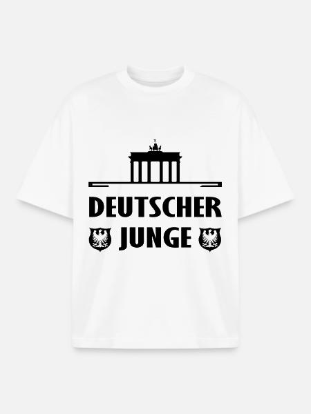 Deutschland Fanshirt - Boxy Heavyweight Unisex Organic T-Shirt von Stanley/Stella - Weiß