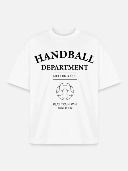 Handball Department - Boxy Heavyweight Unisex Organic T-Shirt by Stanley/Stella - white