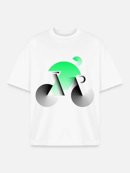 Futuristic Cyclist - Boxy Heavyweight Unisex Organic T-Shirt von Stanley/Stella - Weiß