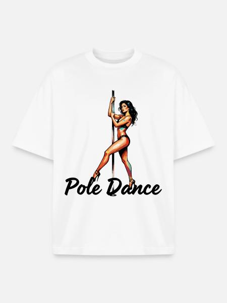 Exotic Pole Dance High Heels - Boxy Heavyweight Unisex Organic T-Shirt von Stanley/Stella - Weiß