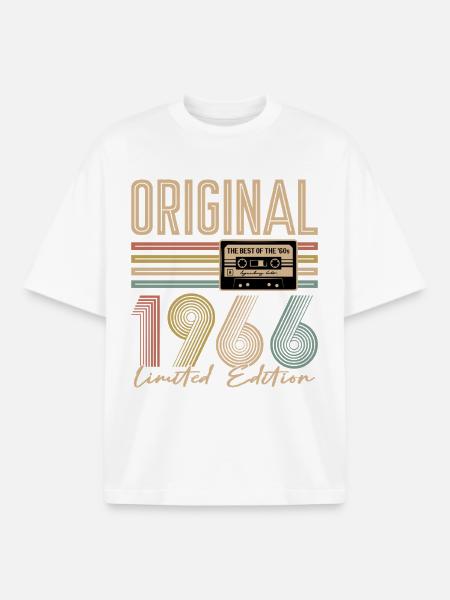 60th birthday, 60 years - Boxy Heavyweight Unisex Organic T-Shirt by Stanley/Stella - white