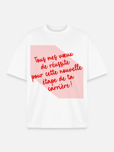 Réussite Nouvau Travail - T-shirt unisexe boxy épais biologique Stanley/Stella - blanc