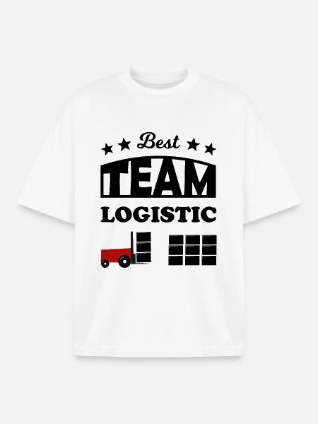 Logistics Team - Boxy Heavyweight Unisex Organic T-Shirt by Stanley/Stella - white