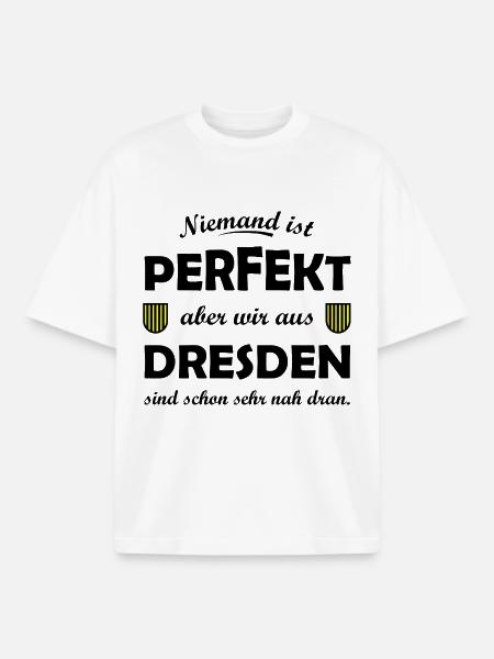 Dresden: Perfekt aus Sachsen - Boxy Heavyweight Unisex Organic T-Shirt von Stanley/Stella - Weiß