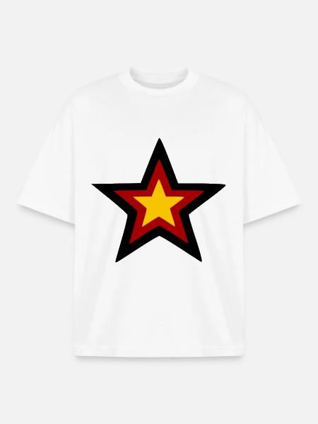 Deutschland Stern - Boxy Heavyweight Unisex Organic T-Shirt von Stanley/Stella - Weiß