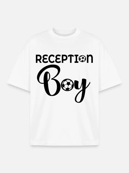Empfang Fußballjunge - Boxy Heavyweight Unisex Organic T-Shirt von Stanley/Stella - Weiß