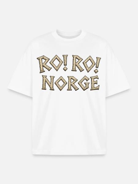 Ro! Ro! Norge - T-shirt unisexe boxy épais biologique Stanley/Stella - blanc