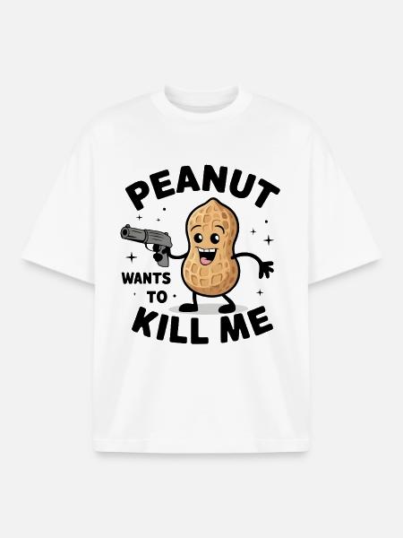Bewusstsein für Erdnussallergien - Boxy Heavyweight Unisex Organic T-Shirt von Stanley/Stella - Weiß