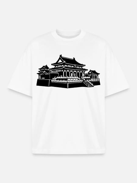 Forbidden City Imperial Palace Beijing - Boxy Heavyweight Unisex Organic T-Shirt by Stanley/Stella - white