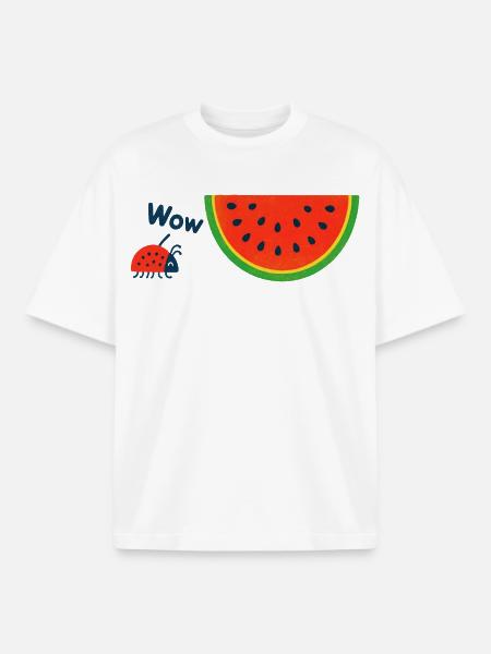 Ladybug amazed by melon - Boxy Heavyweight Unisex Organic T-Shirt by Stanley/Stella - white