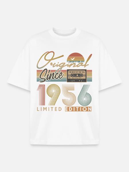 70th birthday, 70 years - Boxy Heavyweight Unisex Organic T-Shirt by Stanley/Stella - white