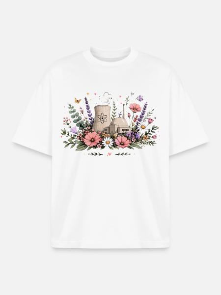 Blühende Atomkraft - Boxy Heavyweight Unisex Organic T-Shirt von Stanley/Stella - Weiß