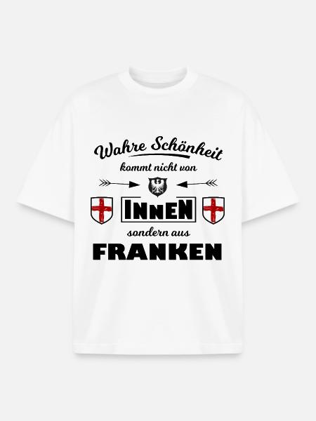 Heraldisches Schildtrio Franken - Boxy Heavyweight Unisex Organic T-Shirt von Stanley/Stella - Weiß