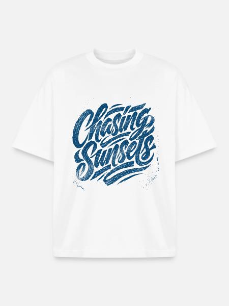 Chasing Sunrise - Boxy Heavyweight Unisex Organic T-Shirt von Stanley/Stella - Weiß