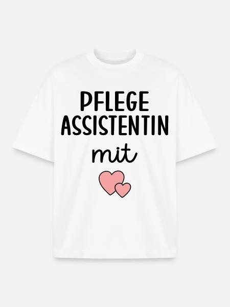 Pflegeassistentin Pflegefachassistenz - Boxy Heavyweight Unisex Organic T-Shirt von Stanley/Stella - Weiß