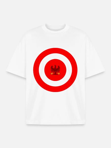 Target Eagle Emblem Austria - Boxy Heavyweight Unisex Organic T-Shirt by Stanley/Stella - white