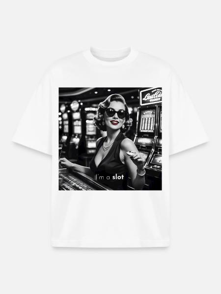 ImaSlot - Boxy Heavyweight Unisex Organic T-Shirt by Stanley/Stella - white