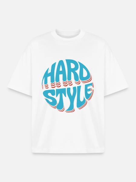 Explosion néon de style dur - T-shirt unisexe boxy épais biologique Stanley/Stella - blanc
