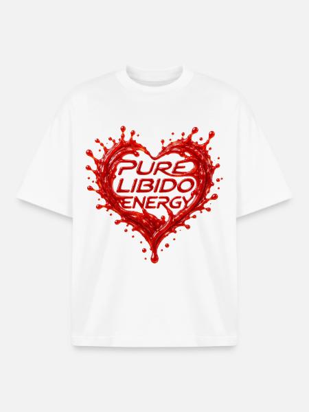 Pure Libido Energie Herz-Splash - Boxy Heavyweight Unisex Organic T-Shirt von Stanley/Stella - Weiß