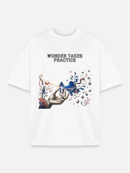 Wonders in Practice - Boxy Heavyweight Unisex Organic T-Shirt by Stanley/Stella - white