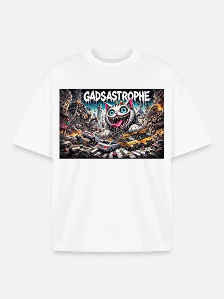 Gadsastrophe Quer - Boxy Heavyweight Unisex Organic T-Shirt von Stanley/Stella - Weiß