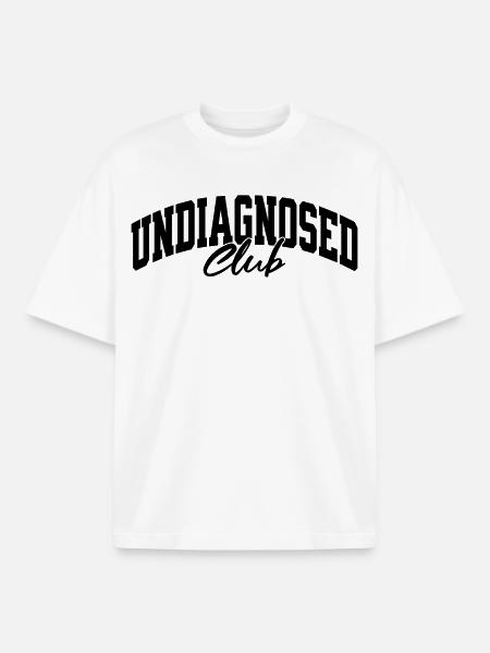 Undiagnosed Club - Boxy Heavyweight Unisex Organic T-Shirt by Stanley/Stella - white
