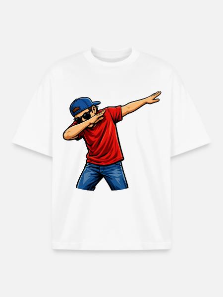 Dabbing Americans - Boxy Heavyweight Unisex Organic T-Shirt by Stanley/Stella - white