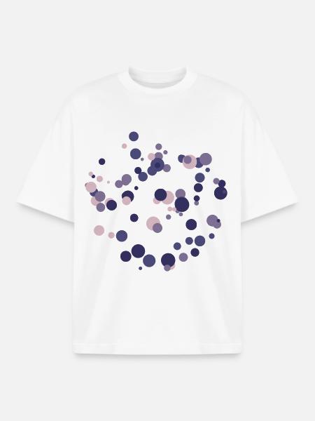 Purple bubble circle - Boxy Heavyweight Unisex Organic T-Shirt by Stanley/Stella - white