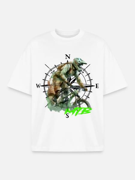 Mtb - Boxy Heavyweight Unisex Organic T-Shirt von Stanley/Stella - Weiß