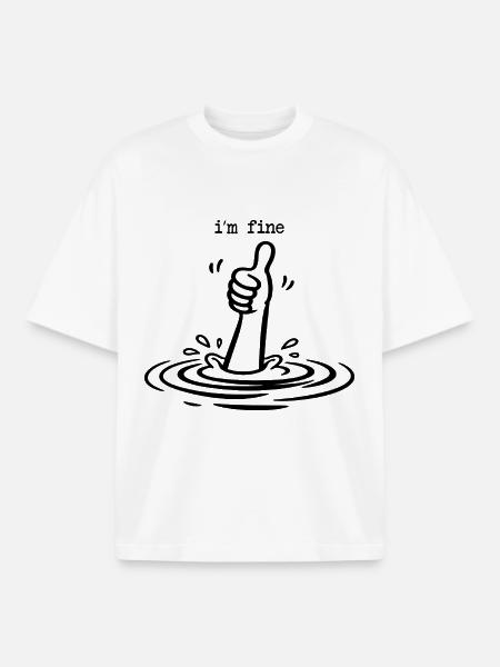 Witziger Spruch – Lustiges T-Shirt - Boxy Heavyweight Unisex Organic T-Shirt von Stanley/Stella - Weiß
